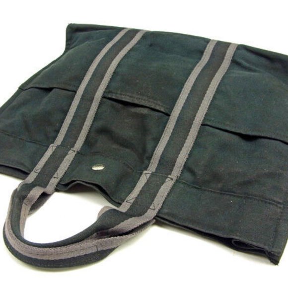 Hermes Tote bag Fourre Tout Black Grey Woman Authentic Used Y5998 - Picture 2 of 6